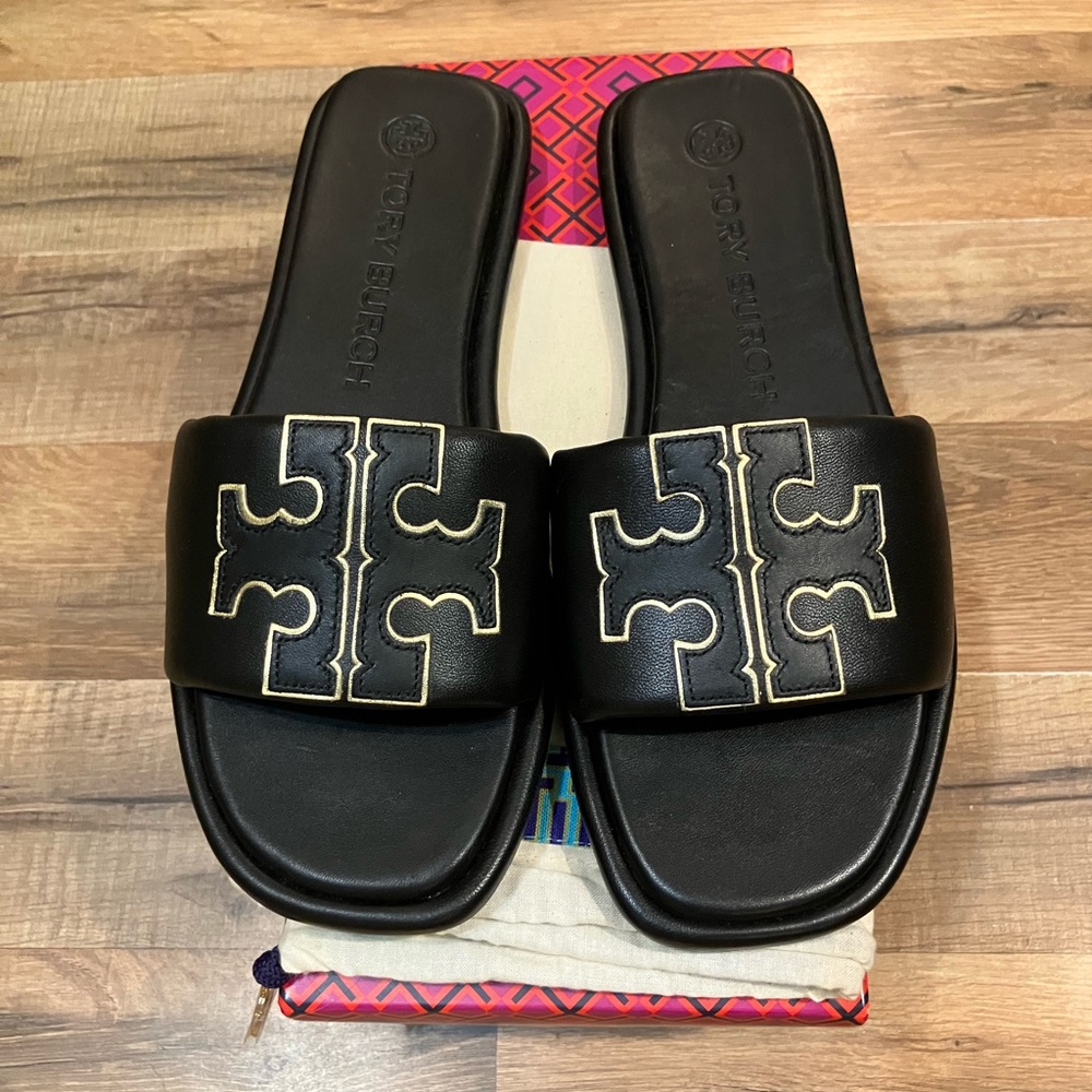 Tory Burch Double T Sport Slides